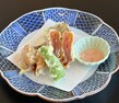 干し柿と舞茸天ぷら