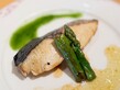 鰆の炙り春の二色ソース添え