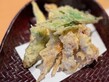 ホタルイカと春野菜の天婦羅
