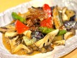 さんまとキノコの味噌炒め